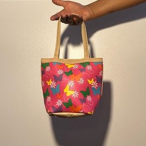 Colorful Butterfly print mini handbag